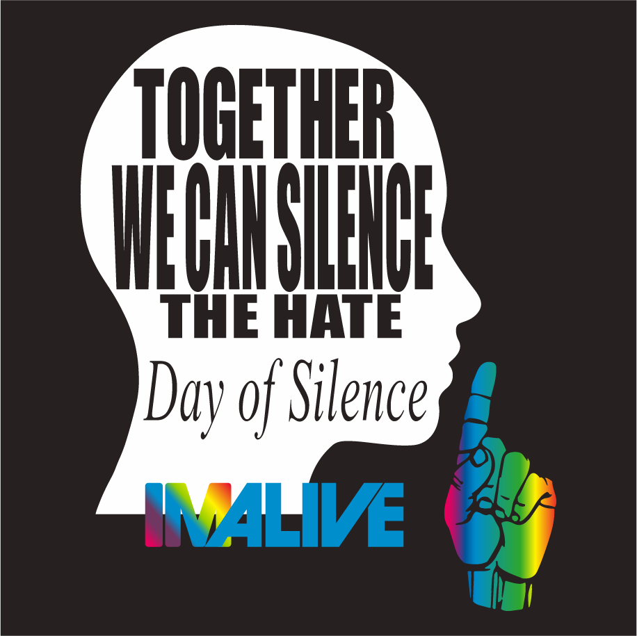Day of SilenceTogether we can silence the hate - Day of Silence April 21st shirt design - zoomed