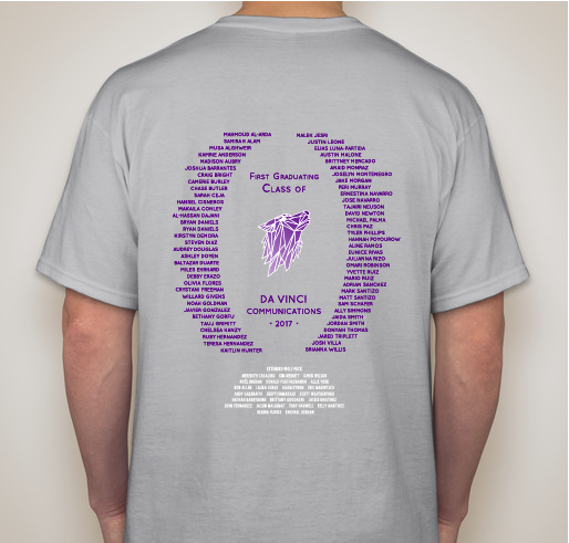 DVC Class of 2017 Fundraiser - unisex shirt design - back