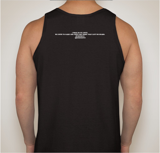 Trek #forthe22 from TN to CA 2200 miles Fundraiser - unisex shirt design - back