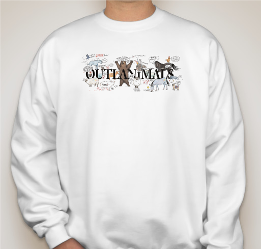 Outlandia Feeds Clay Street Table - Outlanimals II Fundraiser - unisex shirt design - front