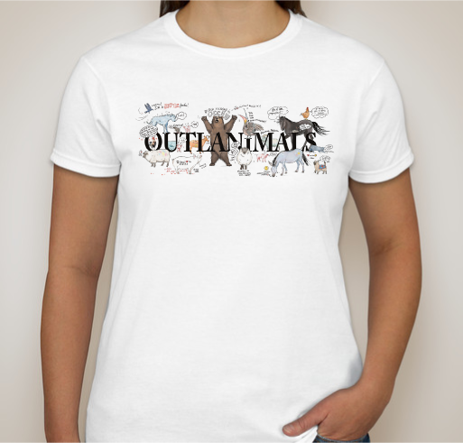 Outlandia Feeds Clay Street Table - Outlanimals II Fundraiser - unisex shirt design - front