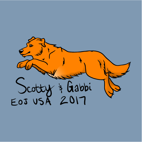 Scotty & Gabbi - European Open Junior AKC Team USA shirt design - zoomed