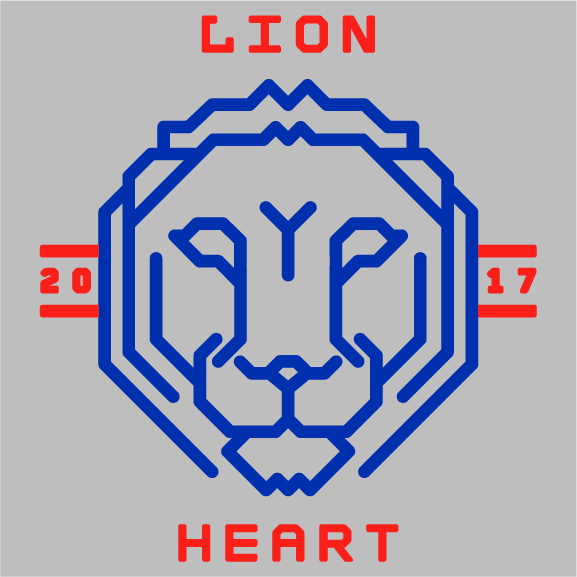 Lion Heart Challenge 17' shirt design - zoomed