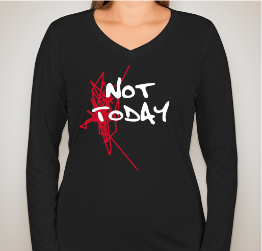 #NTMF (Clean) Not Today racing tek shirt with GPS design Fundraiser - unisex shirt design - front