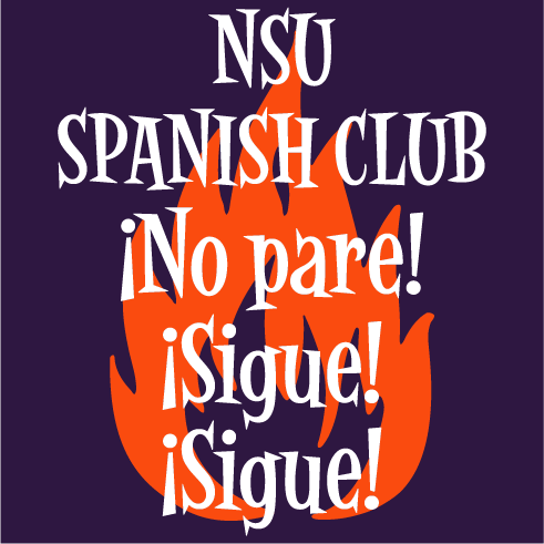 NSU Spanish Club shirt design - zoomed