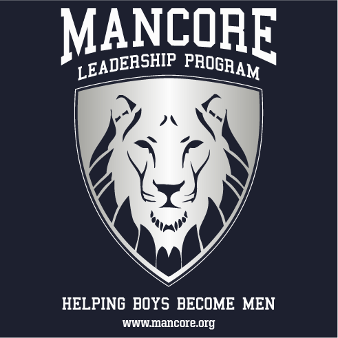 Support ManCore Mentoring this Spring! 2017 Fundraiser shirt design - zoomed