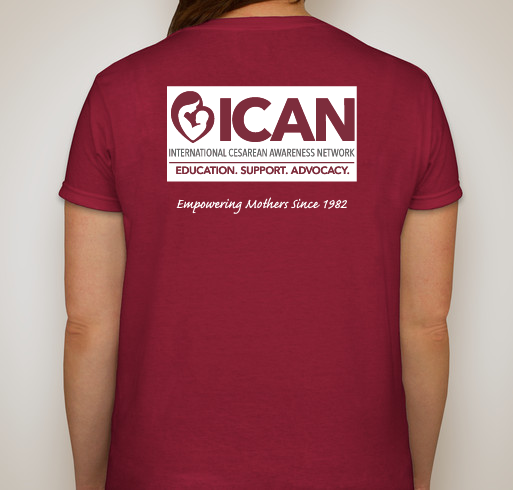 ICAN Cesarean Awareness Month 2017 Fundraiser - unisex shirt design - back