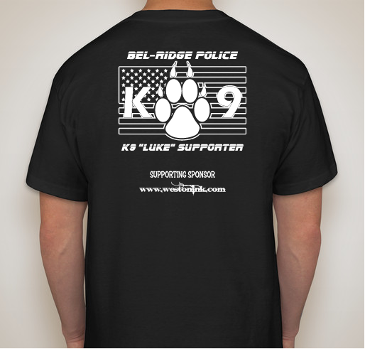 Support for K9 Luke Fundraiser - unisex shirt design - back