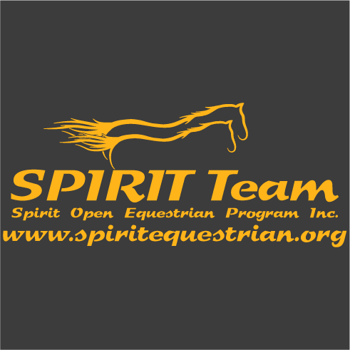 SPIRIT Open Equestrian Program shirt design - zoomed