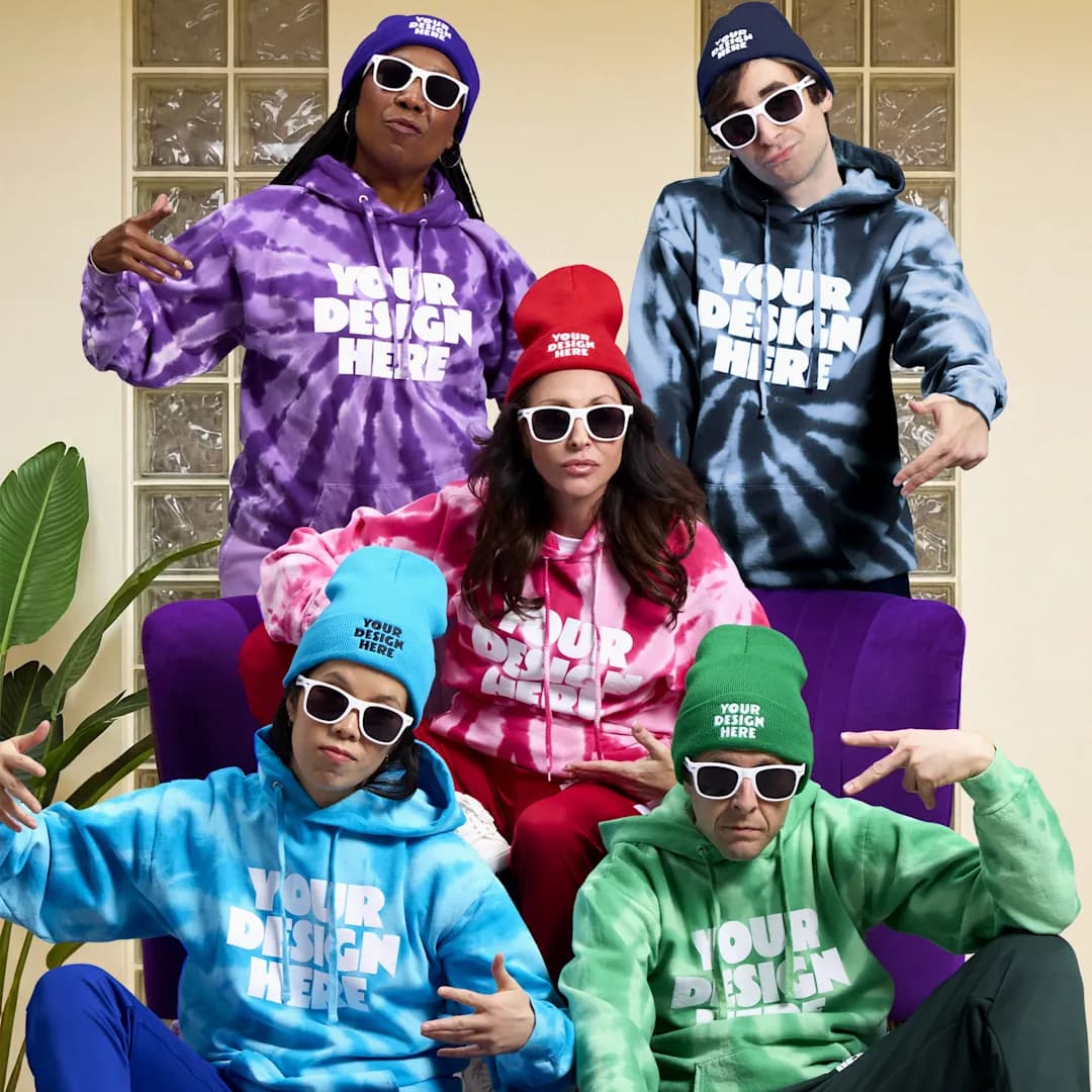 team wearing custom ink swag