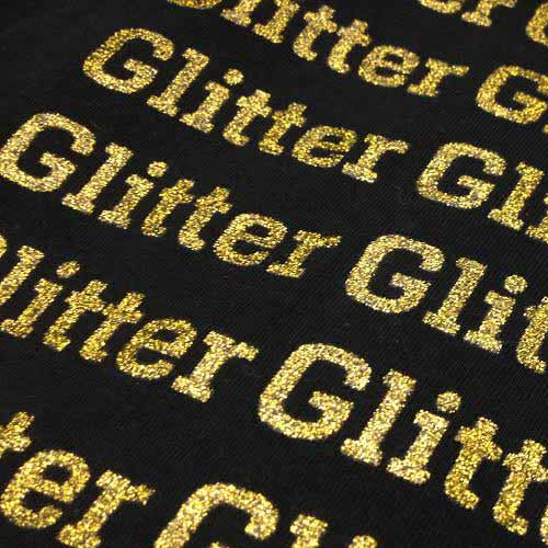 Glitter ink - gold close up
