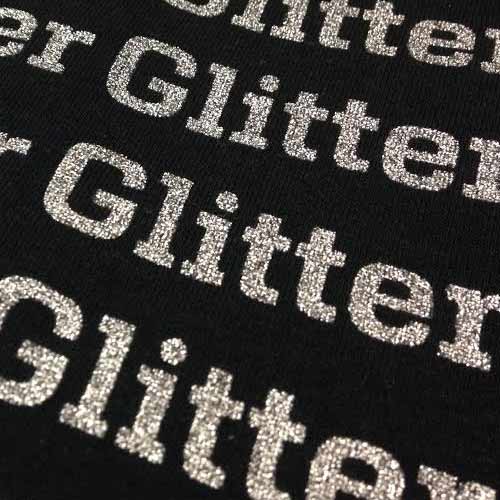 Glitter ink - silver close up