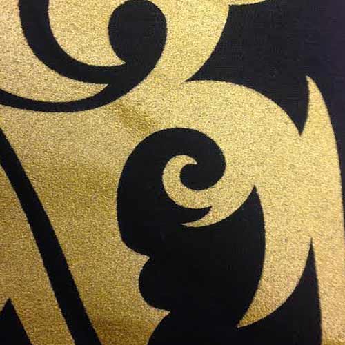 Metallic ink - gold close up
